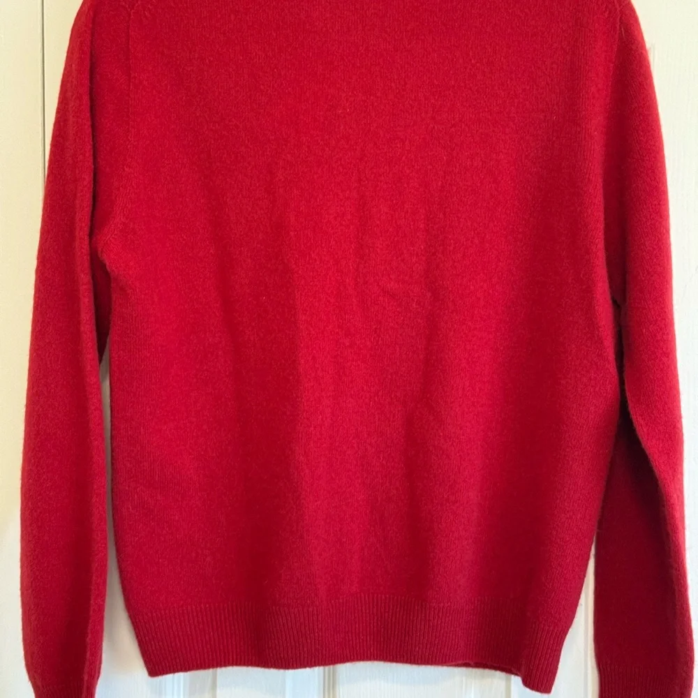 Red Crew Neck 100% WOOL Sweater. XL - Picture 4 of 6